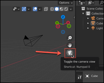 Blender - camera view